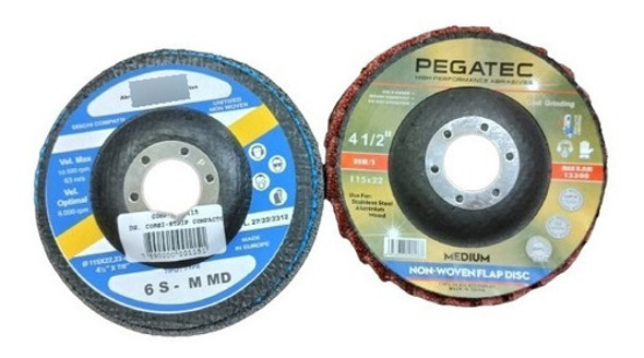 Disco Flap Manta Polimento Inox Me + Compac 4.1/2'' 1
