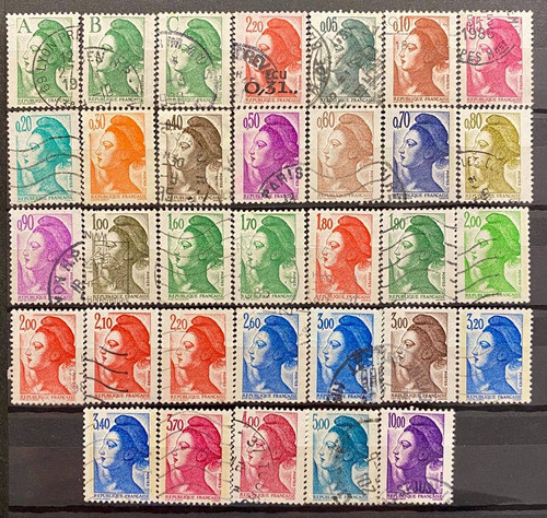 Francia - Lote De 33 Sellos - Libertad P078 0