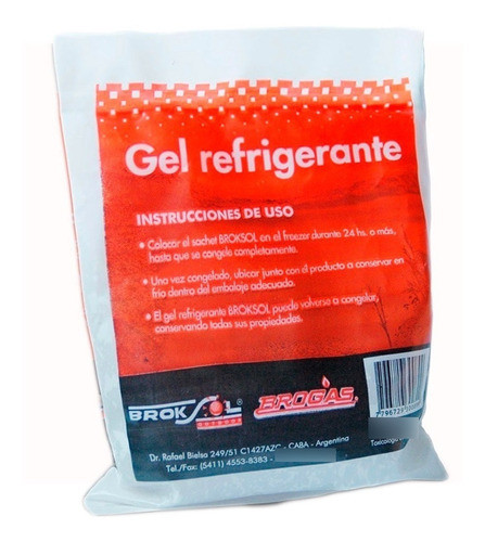 Gel Refrigerante Termico Brogas 300 Gr Lunchera 0