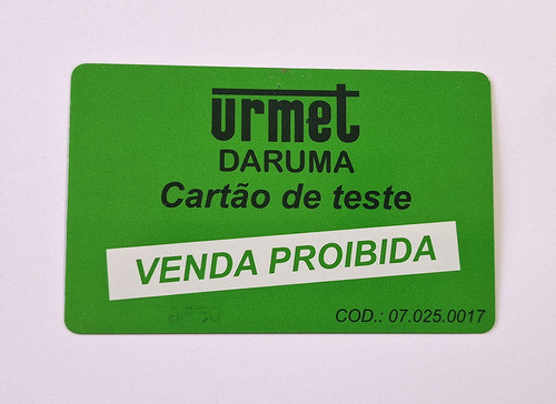 Ct121= Cartao Teste Urmet/daruma = Desc,5,00 Ver Abaixo 1