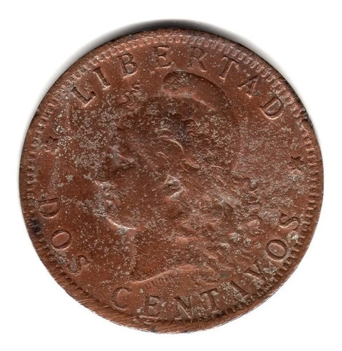Moneda Argentina 2 Centavos De Patacon Del Año 1894 Cobre 1