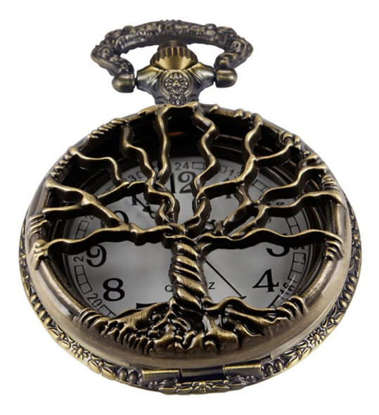 Reloj De Bolsillo Vintage En Bronce Para Hombre, 5 Cm 0