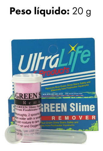 Removedor De Algas Ultralife Blue/green Slime Algae 20g 1