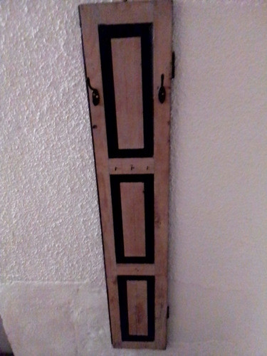 Perchero De Pared Madera Postigon Antiguo Vintage 0