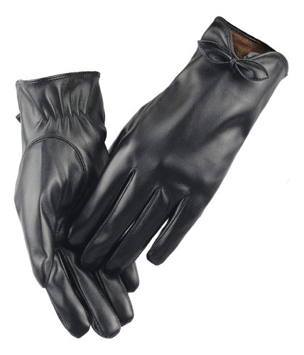 Guantes Largos De Piel Sintética Para Mujer, Para Pantalla 0