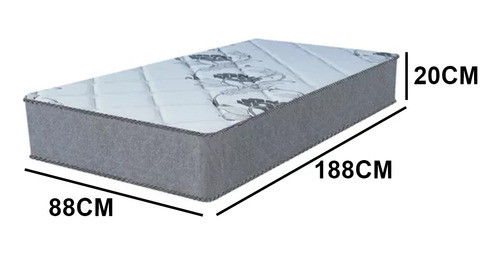 Colchón 1 Plaza Ortopédico Reversible 100% Espuma 90 Cm 1