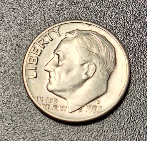Antigua Moneda Usa Eeuu Año 1973 One Dime Dollar Dólar 0