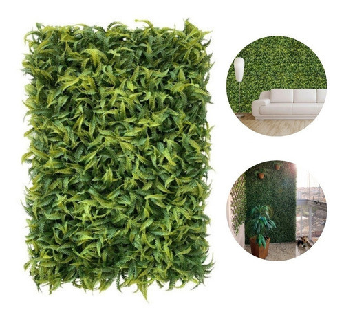 25placa De Grama Samambaia Mini 40x60 Artificial Muro Inglês 1