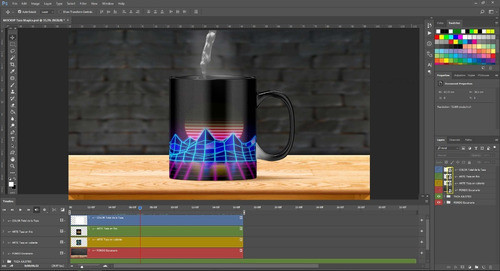 Mockup Editable Taza Mágica 3d Animada 1