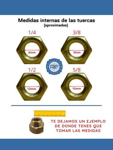 Tuerca Conica Broce 3/8 Aire Acondicionado Refrigeracion 1