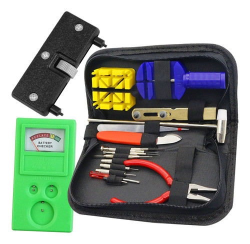 Kit Ferramentas Relojoeiro + Estojo + Medidor + Saca Fundos 0