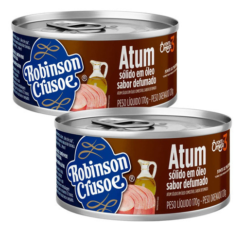 Kit 2 Atum Sólido Em Óleo Defumado Robinson Crousoe 170g 0