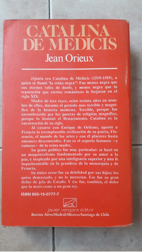 Catalina De Médicis Jean Orieux Año 1987 1