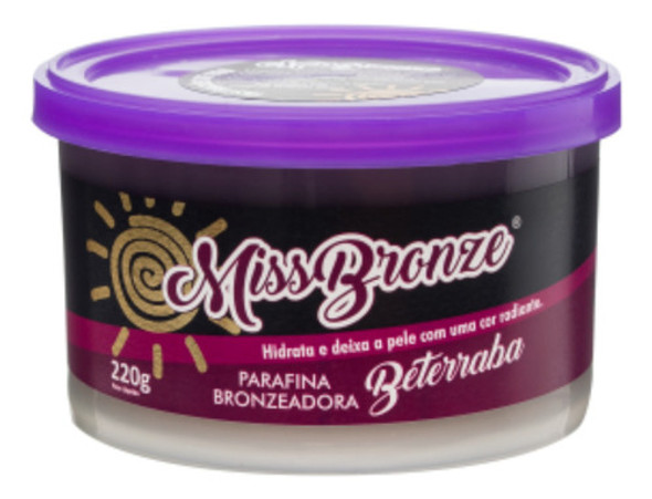 Parafina Bronzeadora Miss Bronze Beterraba 200g 1
