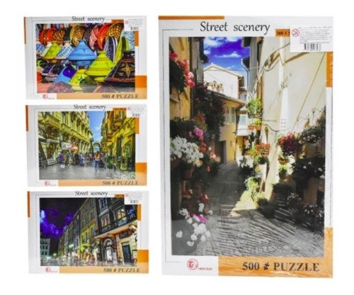 Puzzle 500 Piezas 51 X 36 , 4 Modelos Diferentes 1