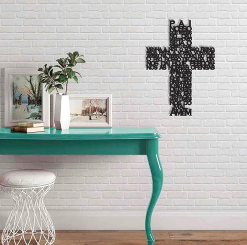 Painel Pai Nosso Em Cruz 40x28cm 1