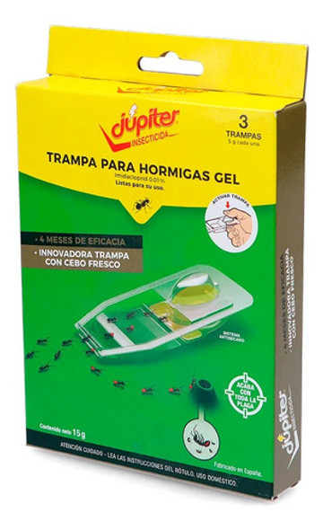 Hormiguicida Trampa En Gel X3 Júpiter 0