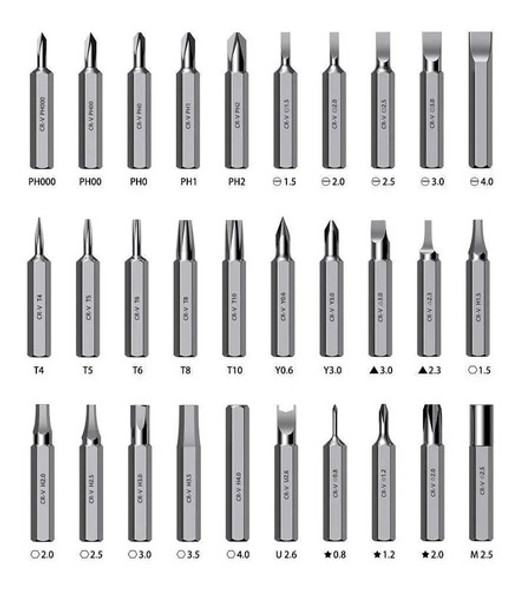 Kit Destornillador 32 En 1 Magnetico Precisión Celular Pc 1