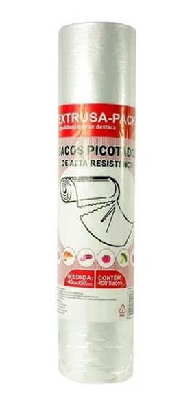 Saco Bobina Picotado Grande Plástico Freezer 40x57 Cm 400 Un 0