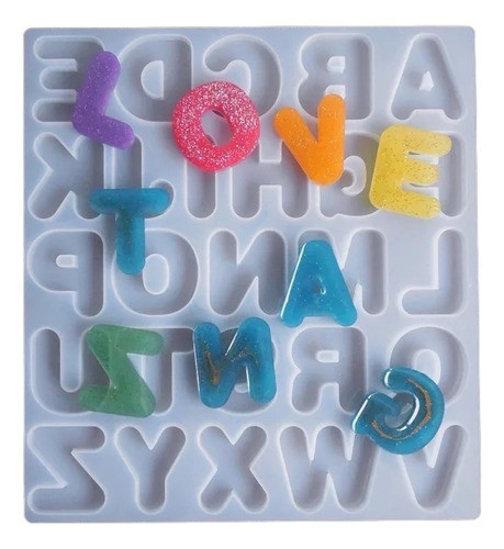 Molde Letras Resina Epoxi 3,2cm Llaveros 0