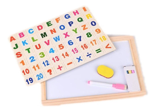 Pizarra Didactica Magnética Doble Letras Numeros Actividades 0