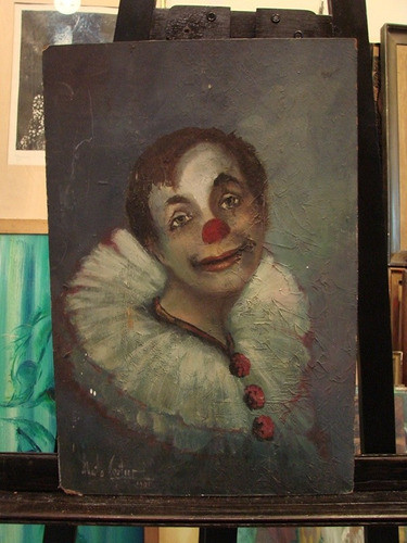Cartier / Payaso / Oleo Firmado / 60 X 40 Cm # 1421 1