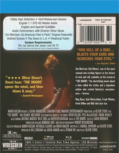 Blu-ray The Doors La Pelicula / De Oliver Stone 1