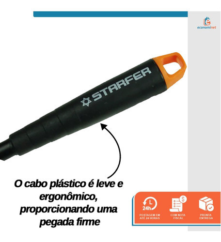 Pá Estreita Para Jardim Com Cabo 320mm - Starfer 1