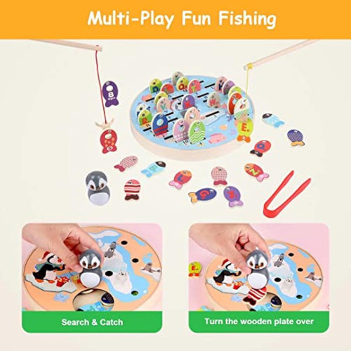 Wodi - Juego De Pesca Magnético De Madera Para 1