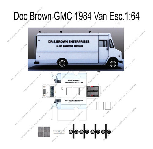 Camioneta Volver Al Futuro Doc Brown Gmc 1984 Van Esc.1:64 0