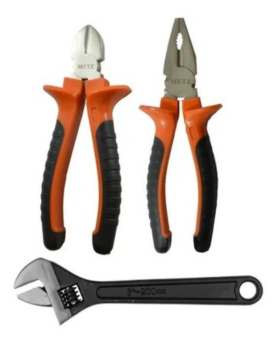 Juego Pinza Universal Alicate Llave Francesa 3 Piezas 0