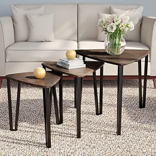 Lavish Home Juego De Anidación De 3, Aspecto Moderno De Made 0