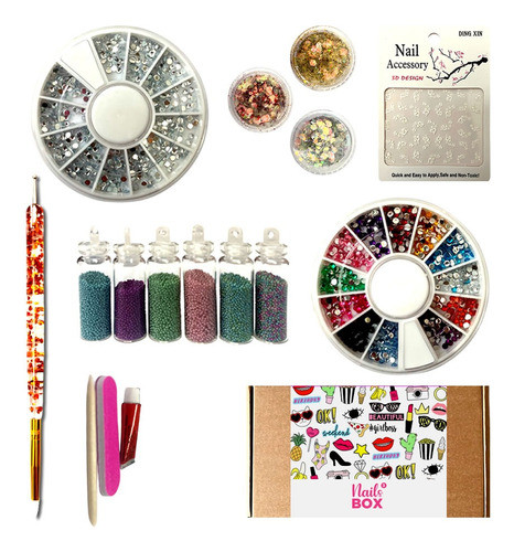 Nails Box 3 - Kit De Strass Y Herramientas Para Uñas 0