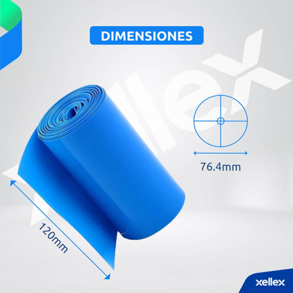 1 X Metro Tubo Termocontraible Pack Pilas Baterias Pvc 120mm 1