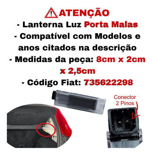 Lanterna Luz De Cortesia Porta Malas Pulse 2022 A 2024 Orig 1
