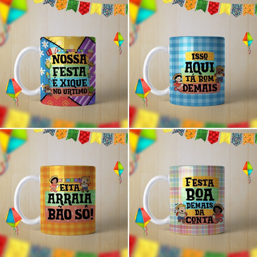 10 Arte Caneca Festa Junina Sublimação Arquivos Png 0