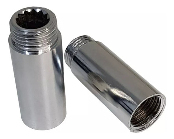 Prolongacion Alargue Cromado Para Canilla 1/2 X 4 Pulgada 0 Prolongacion Alargue Cromado Para Canilla 1/2 X 4 Pulgada 0