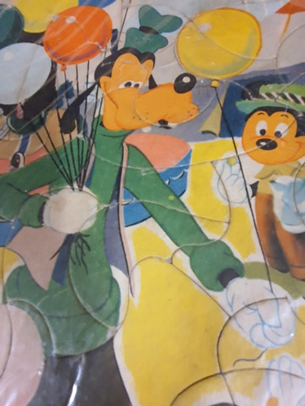 Antiguo Rompecabezas  1960-walt Disney-donald- Goofy-mickey 1