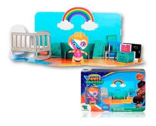 Mini Beat Power Rockers Figuras + Escenario En 3d En Cadia 0