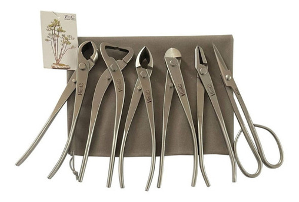 6 Herramientas Para Bonsai Vouiu De Acero Inoxidable 21cm 0