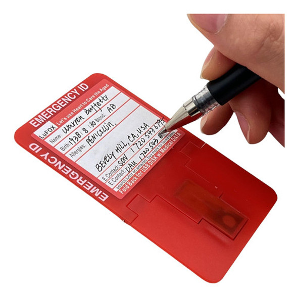 Dados Médicos Graváveis Do Tamanho Do Cartão De Crédito L 0