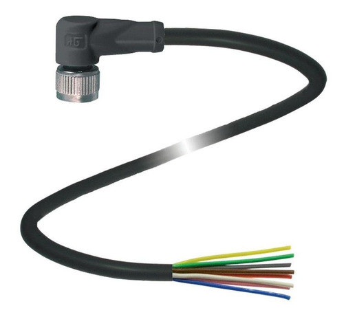 Cabo De 10m Com Conector M12 90º/8 Vias - V19-w-bk10m-pur-u 0