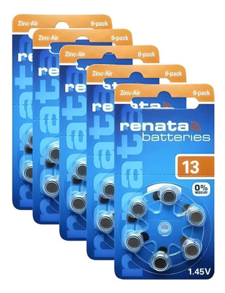 Pilas Audífono Renata 13 Pr48 Audiología X 18 Unidades C 1