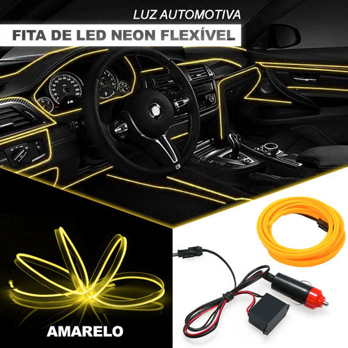Fita Led Painel Gol G3 Luz Interna 5m Amarelo 0