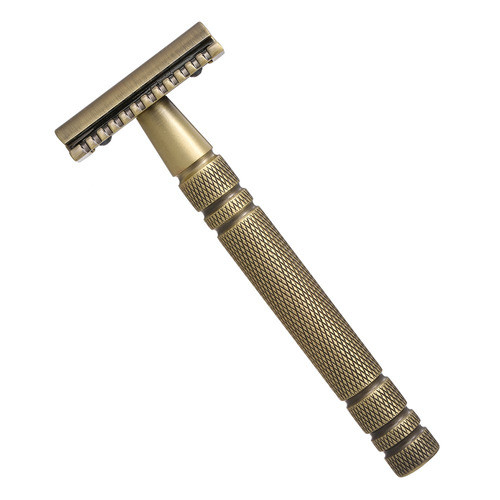 Metal Navalha Barbear Estojo Duplo Borda Segurança Navalha C 0