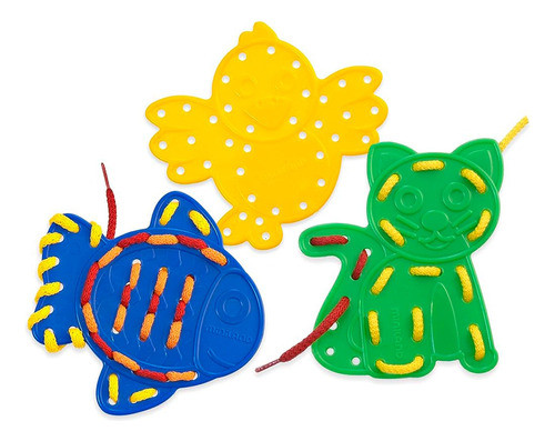 Juego Miniland Figuras Para Coser Animales Didactico Niño Ax 1