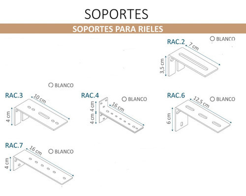 Soporte Escuadra Ménsula Ángulo P/riel De Cortinas 12,5 Cm 1