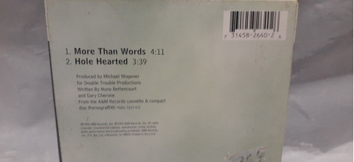 Extreme More Than Worlds/hole Hearted Cd Single 1