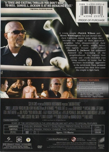 Lakeview Terrace - Vecinos En La Mira - Dvd Zona 1 Importado 1