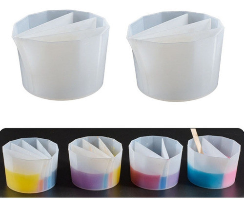 Copo De Separação De Cores De Epóxi De Cristal Diy De 2 Peça 0